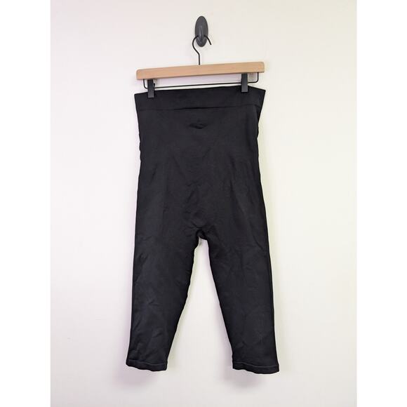 Blanqi Maternity Belly Support Crop Leggings Over the Belly Black Large - Picture 5 of 8